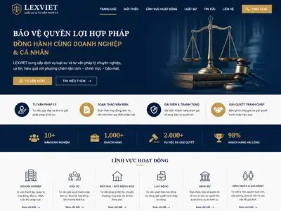 Mẫu Website Dịch Vụ Luật Sư (LegalPro)